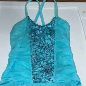 Blue lyrical dance costume